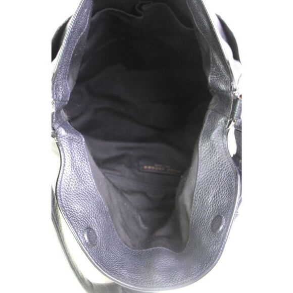 ROOMY Marc Jacobs NY BLACK GENUINE LEATHER FLAP HOBO SHOULDER BAG PURSE HANDBAG - Picture 14 of 16